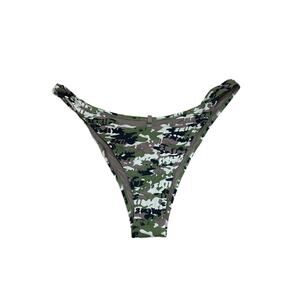 Skims Size 4X Recycled Swim Bikini bottom logo cheeky tanga Camo Print NWT